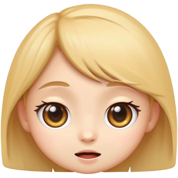 cute emoji, chibi cartoon style, big expressive eyes, soft lighting, smooth gradients, clean outlines, semi-realistic digital illustration, modern tech vibe, high detail, sticker style, transparent background emoji
