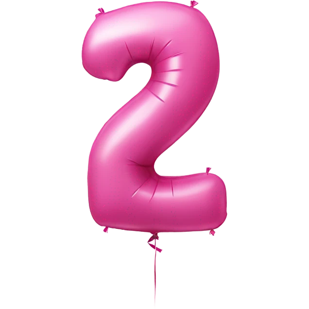 pink balloon shaped like number FOUR emoji