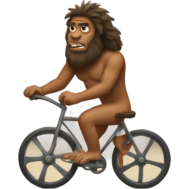 caveman with wheels emoji