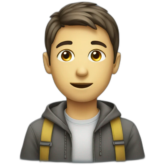 Boy programming in python emoji