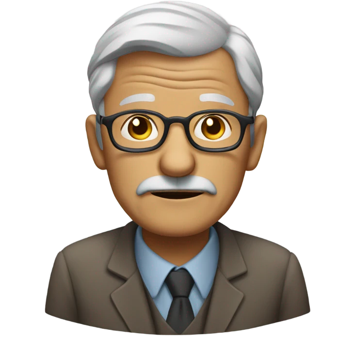 Old man with glasses  emoji