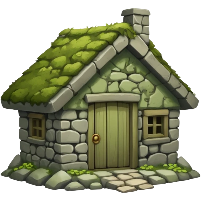 stone hut emoji