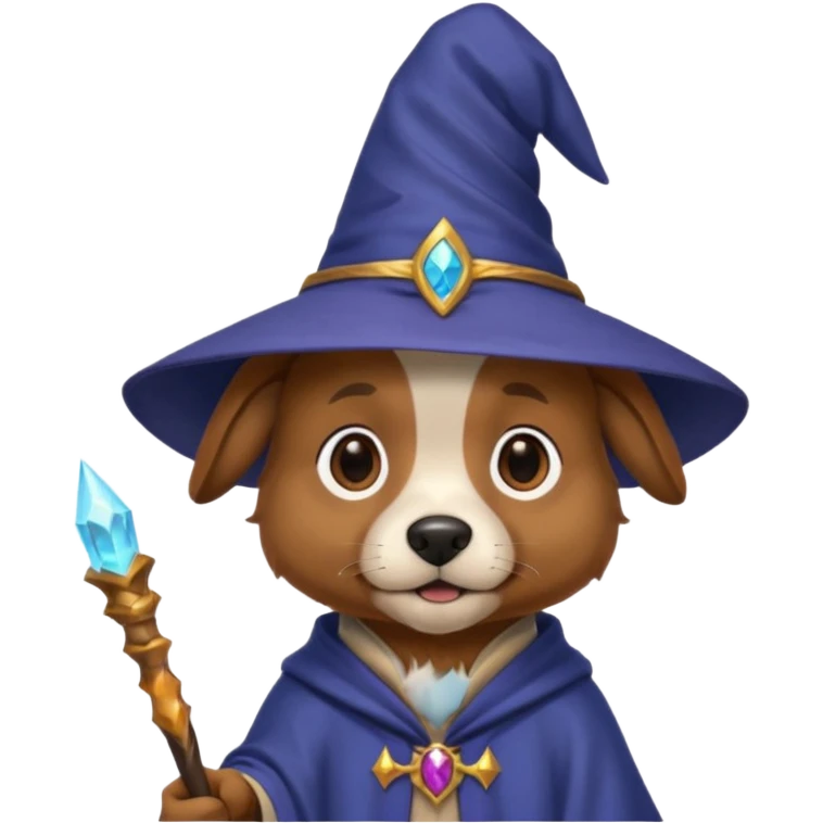 Dog wizard emoji