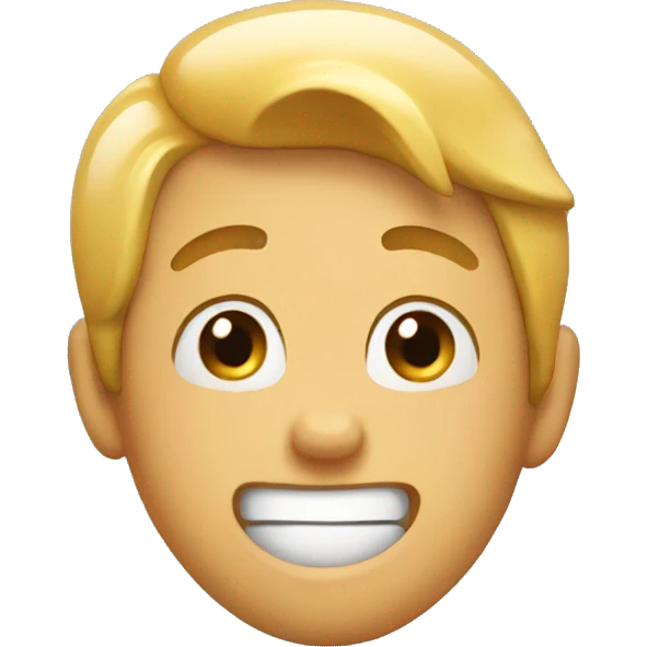 embarrassed but happy emoji
