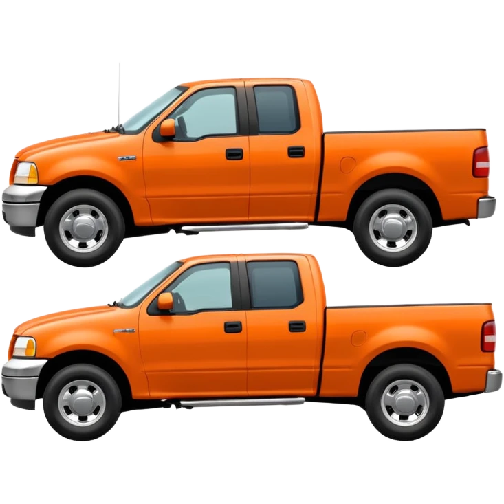 2001 Ford F150 pickup truck side view orange emoji