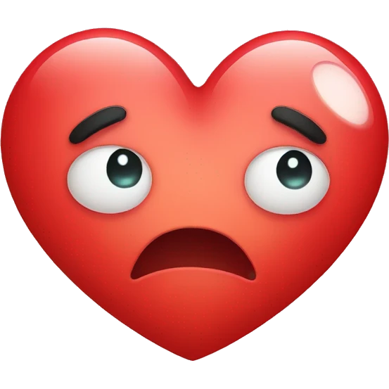 Red heart crying  emoji