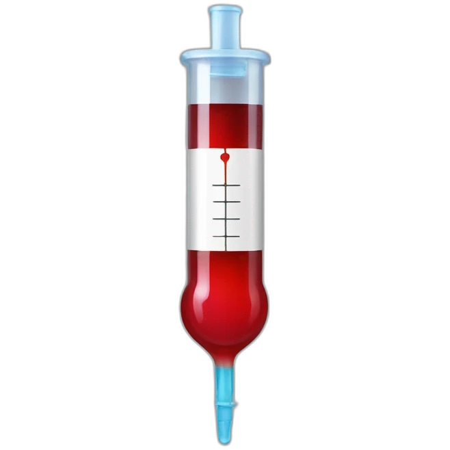 syringe with red liquid emoji