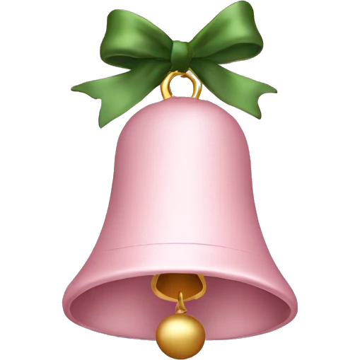 christmas bell pale pink mood emoji