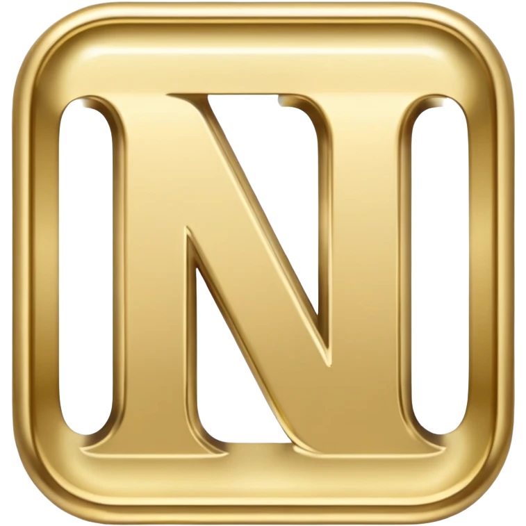 letter N in light gold emoji