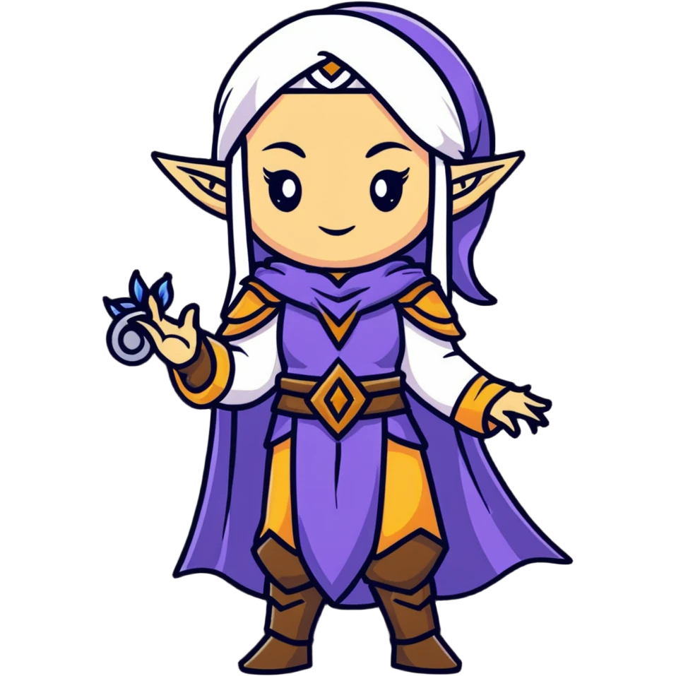 Lineage 2 female characters with Human mystic, Elven ranger, female Dwarf artisan, and Dark Elf sorceress emoji