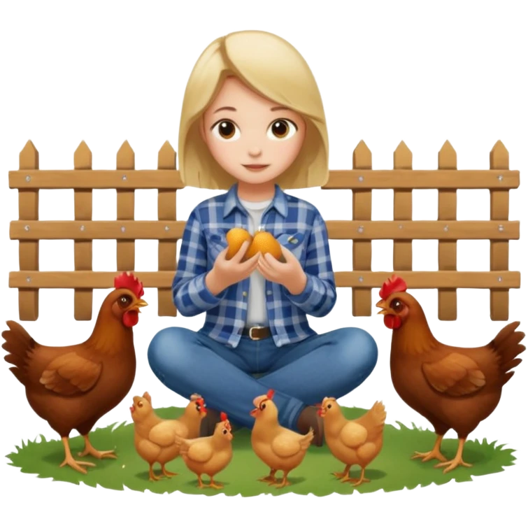 farmer Girl feeding chickens 



 emoji