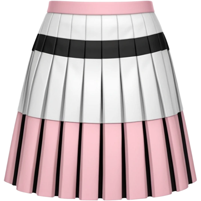 short pink white black skirt emoji