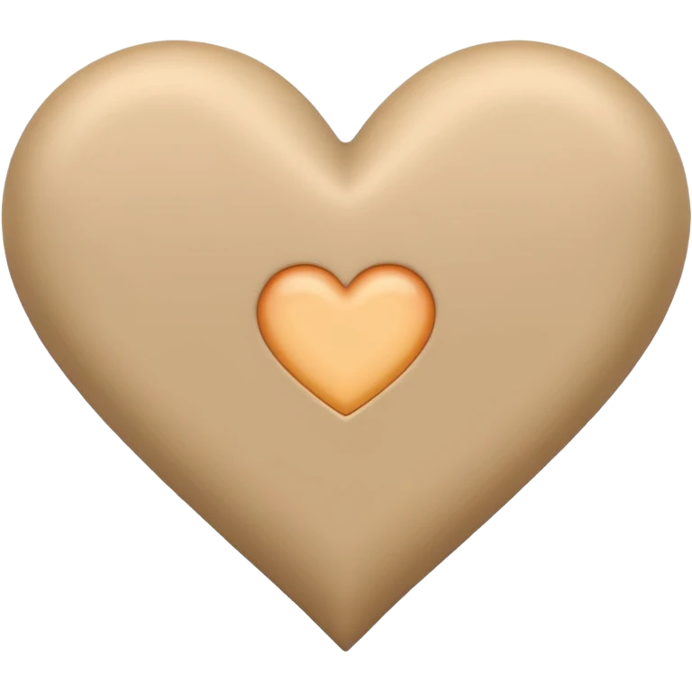 beige heart emoji