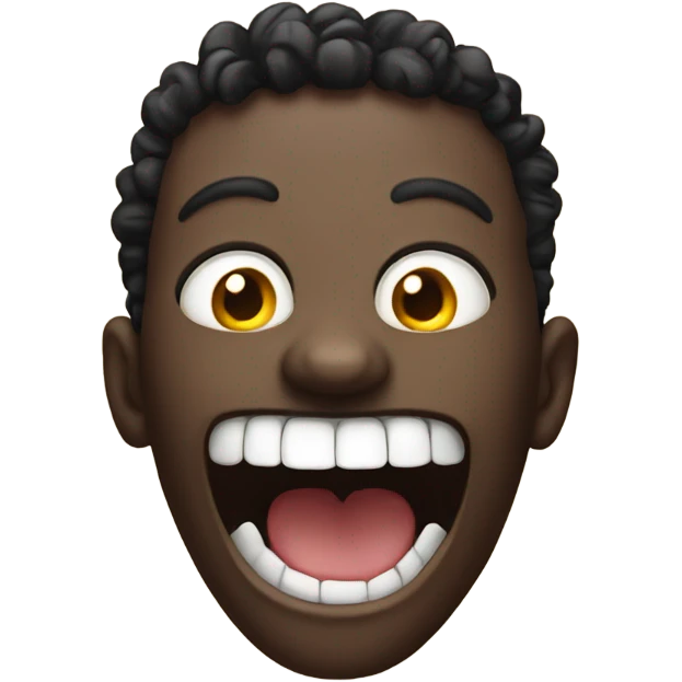 Smiling with teeth crazy eyes  emoji