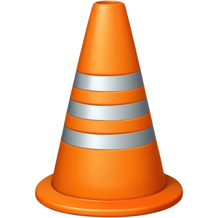 Cono naranja obra construcción  emoji