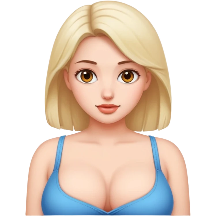 Naked girl with big boobs emoji