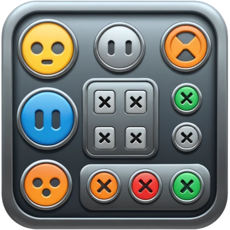 machinery or machine system with many buttons emoji