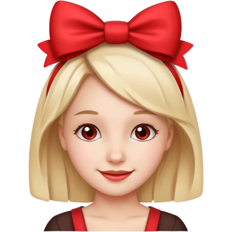 Smiling with a bow on the head emoji