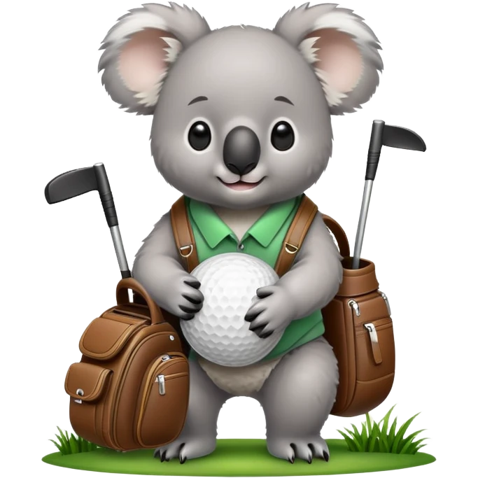 Koala with a golf bag emoji
