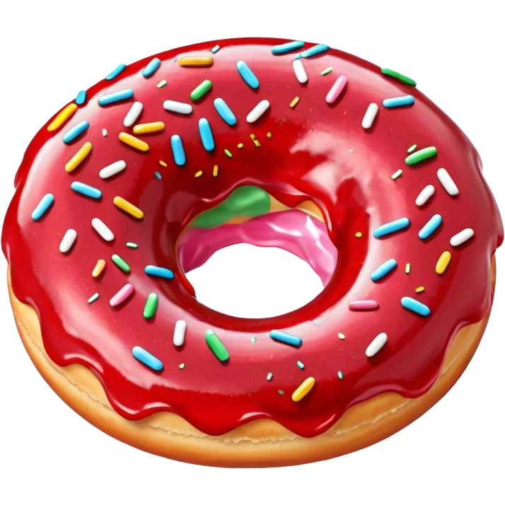 red glitter donut emoji