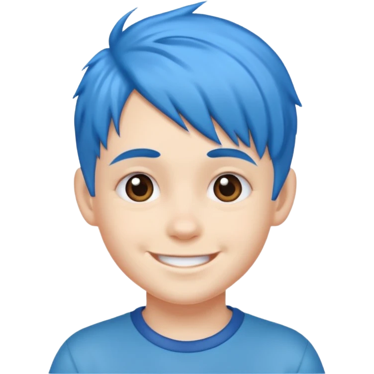 blue haired kid emoji