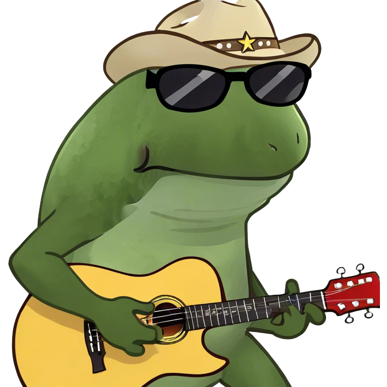 playing the guitar emoji