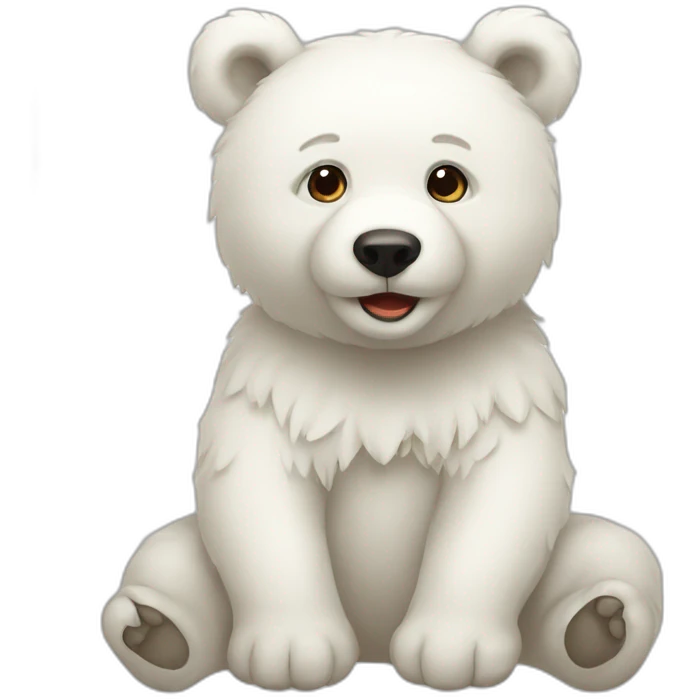 a lovely white bear emoji