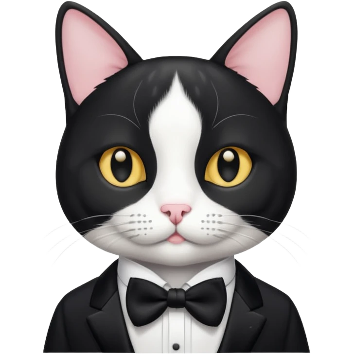 Tuxedo Cat wearing peter alexander  emoji