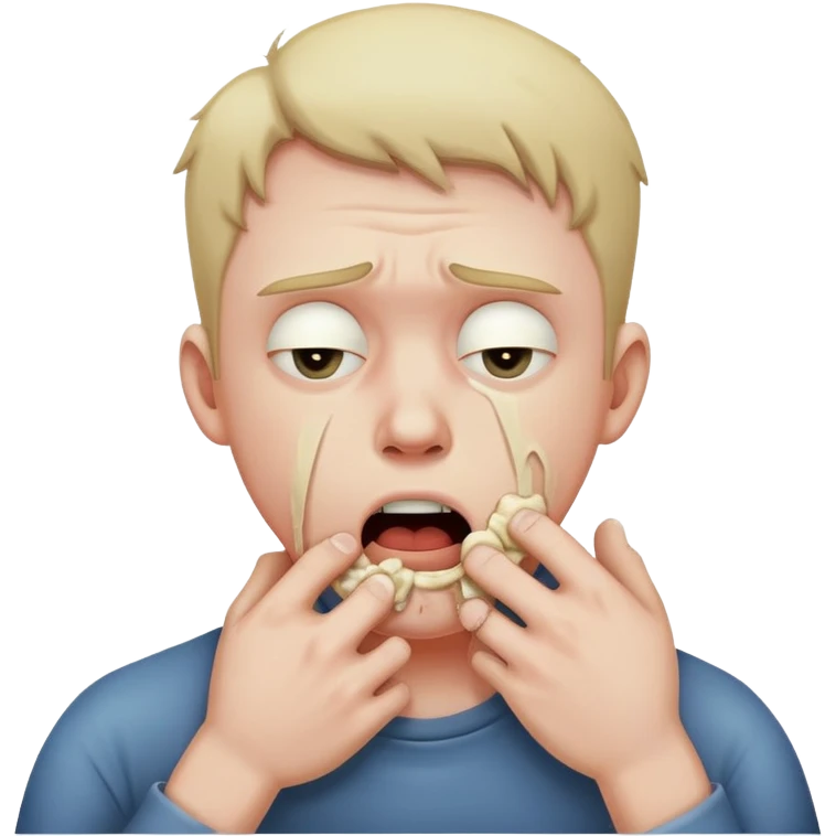 man chocking himself  emoji