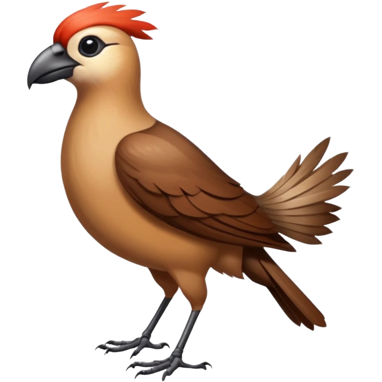 High resolution of   realistic full body bird distorted , no extra hybrid emoji