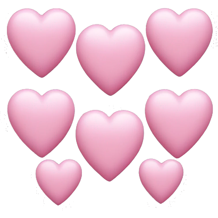 Baby pink heart lumps emoji