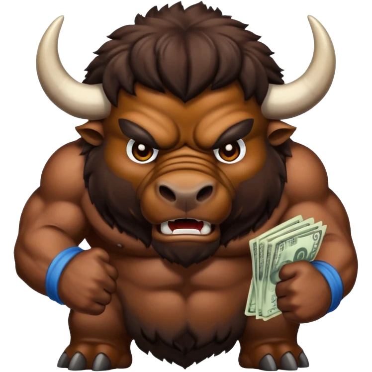 Angry buffalo, taking my money emoji