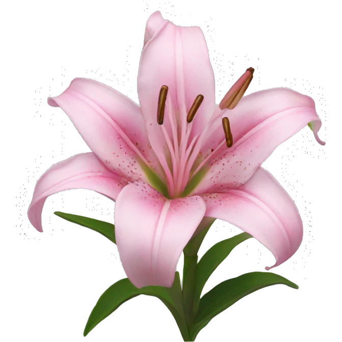 pink lilies  emoji