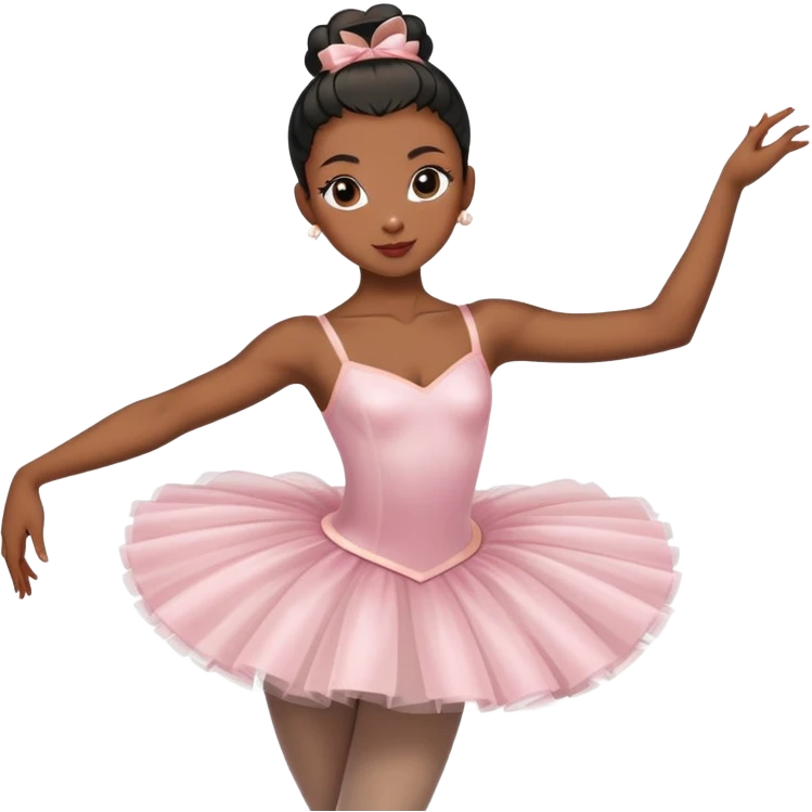 black lady ballerina posing  emoji