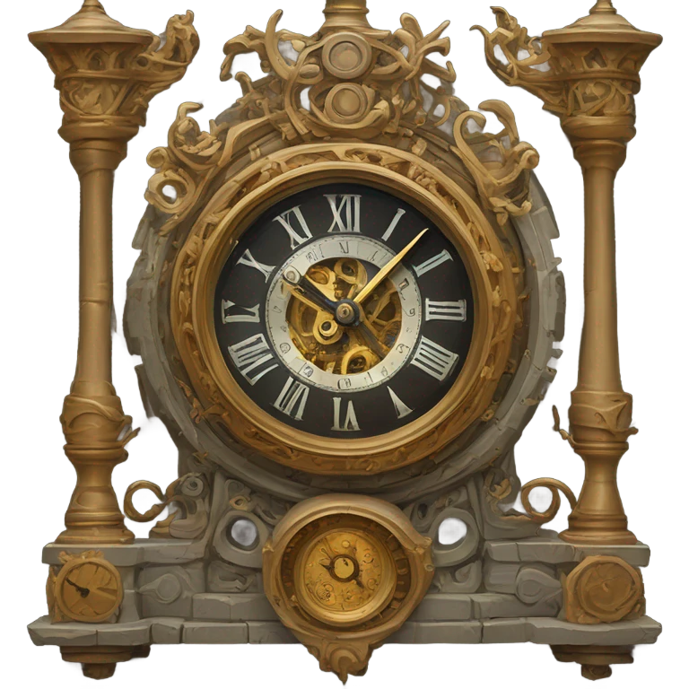 Clock painting  emoji