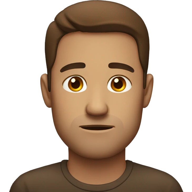 sad brown-haired man emoji