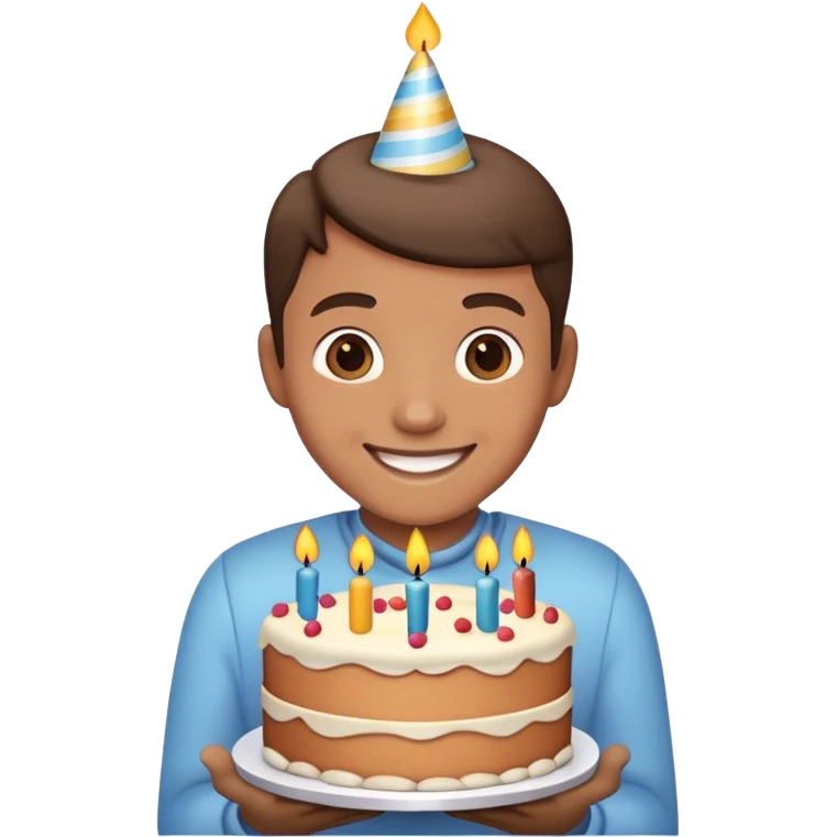 me holding a birthday cake emoji