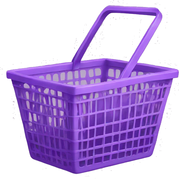 shopping basket violet emoji