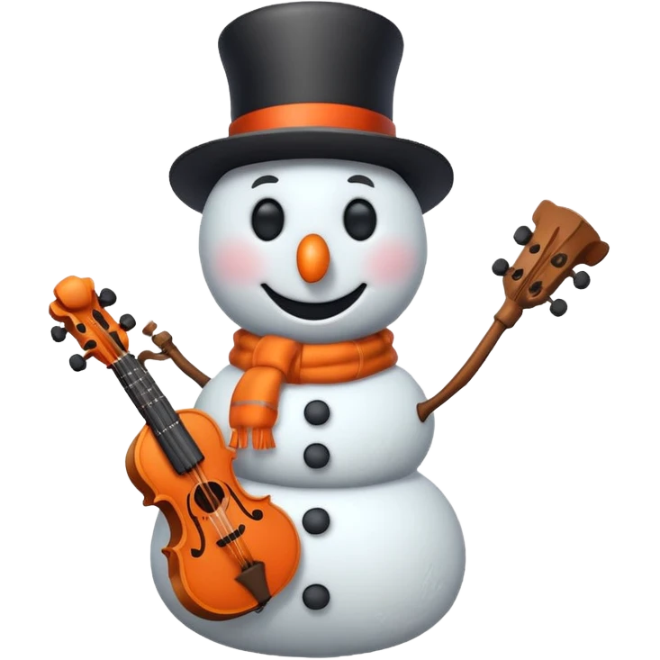 Snowman with Musical Instrument emoji