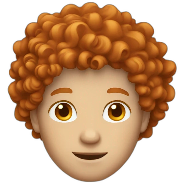 Redhead guy with curly hair  emoji