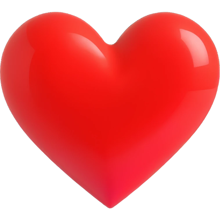 a red heart with a shine emoji