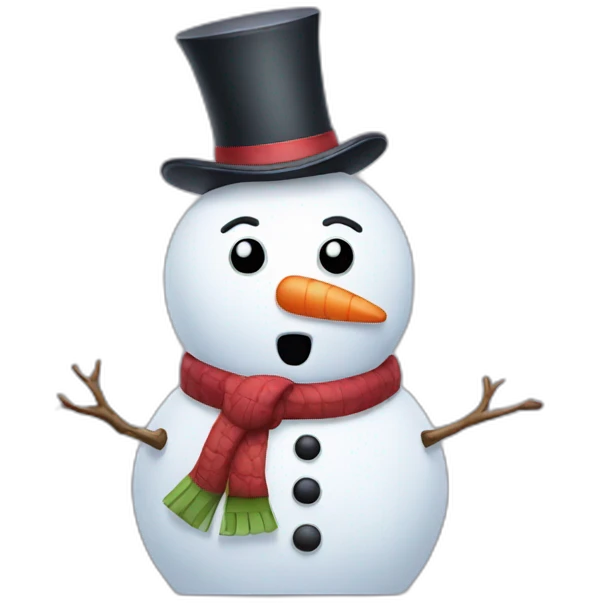 snowman worried emoji