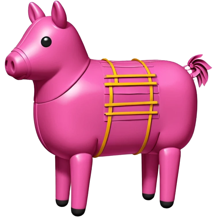   jeff koons style modern art SPAM pink meat  pinata sculpture  emoji