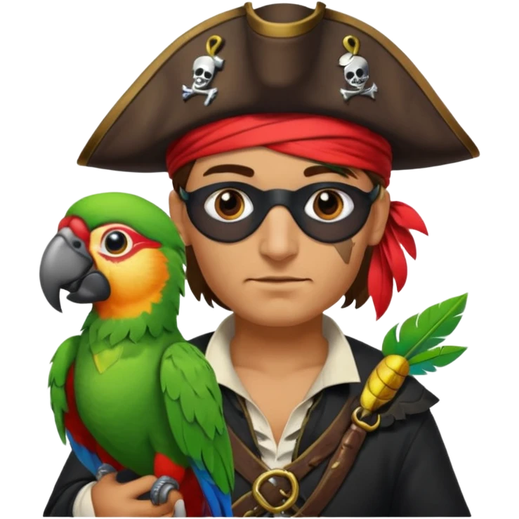 pirate and parrot emoji