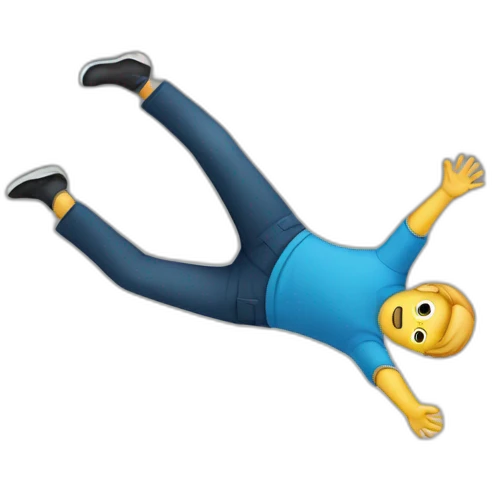 person on ground in high gravity emoji