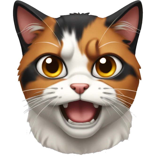 angry calico cat  emoji
