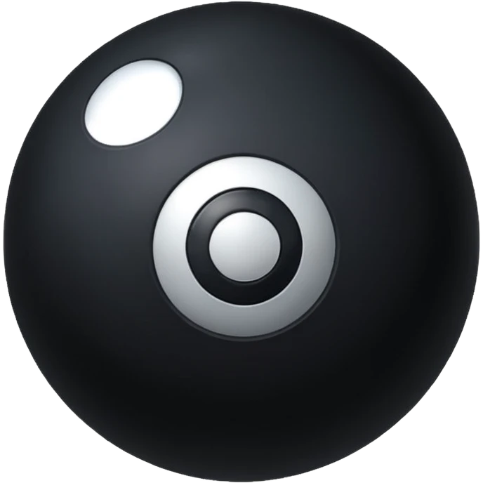 Black Ball with MB written on in the middle of it. Nothing else no holes or anything. emoji