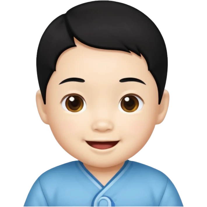photorealistyc Chinese baby with black hair emoji
