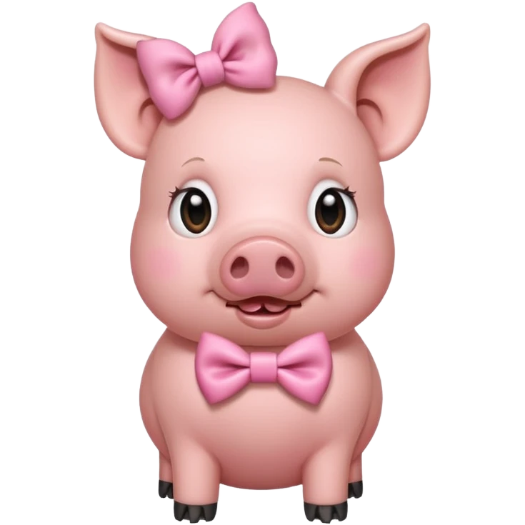 pig with a bow emoji