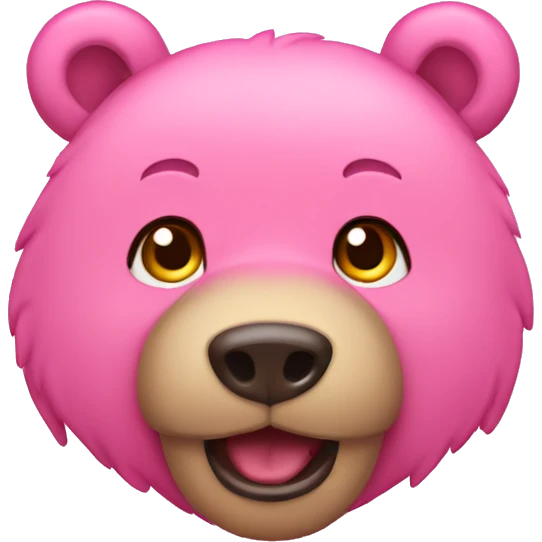 Urso rosa emoji